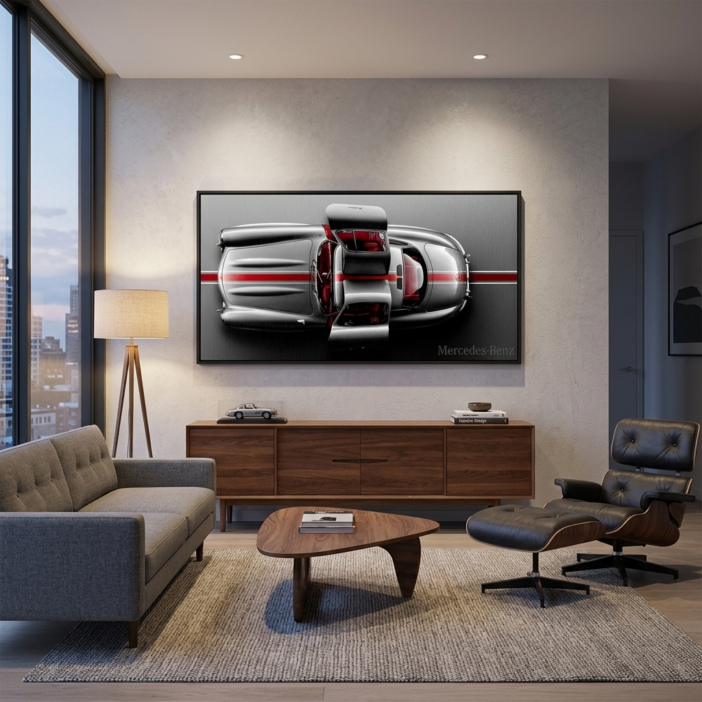 MERSEDES BENZ SL BACKSIDE Canvas Wall Art