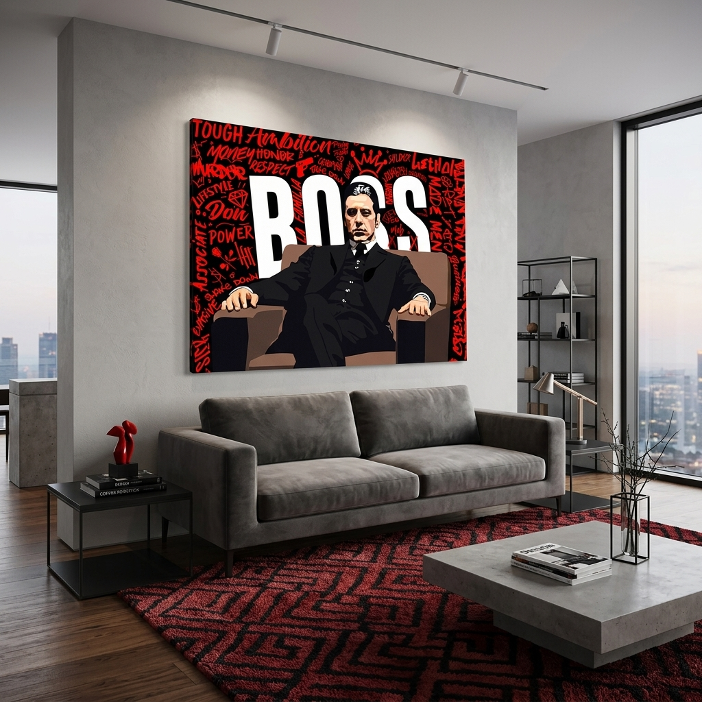 Tony Montana's boss  Motivational Canvas Wall Art Print