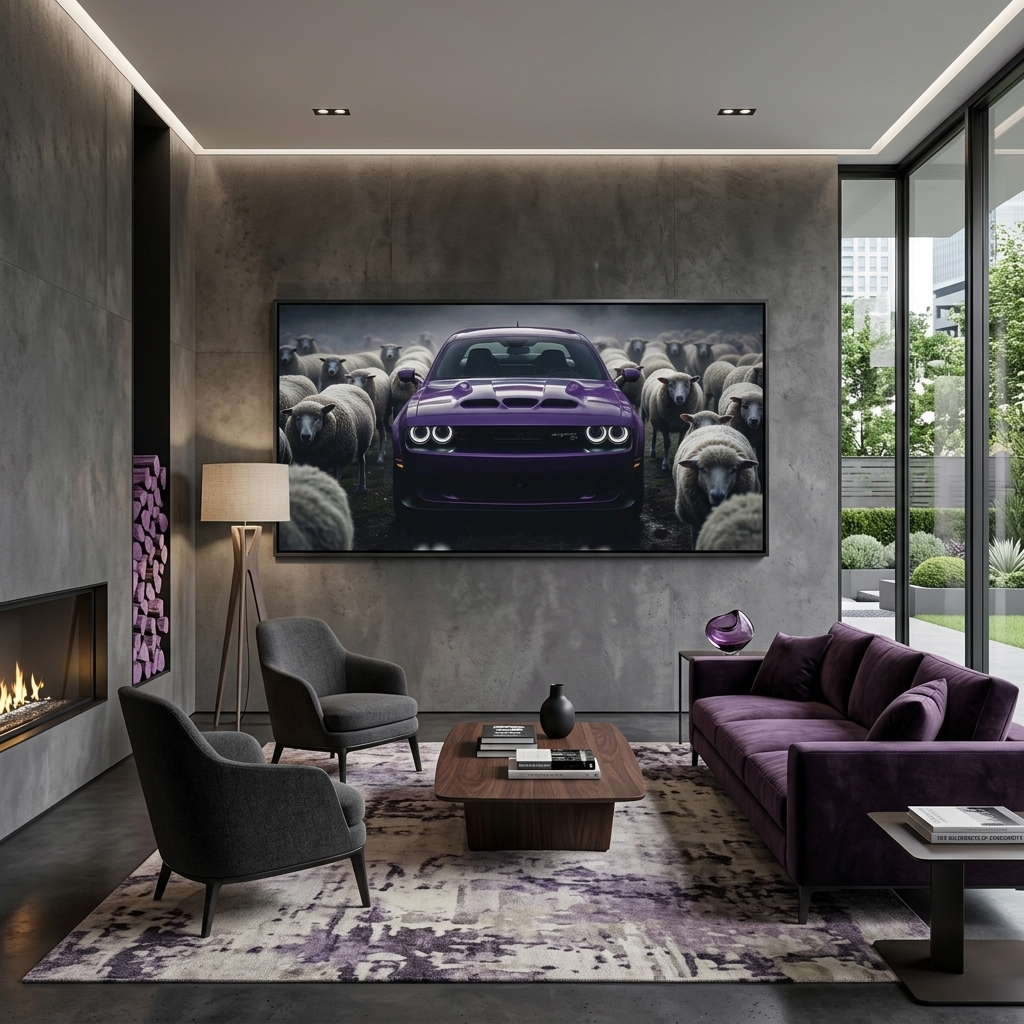 Purple Rebel – Stand Alone, Lead the Pack Canvas Wall Art