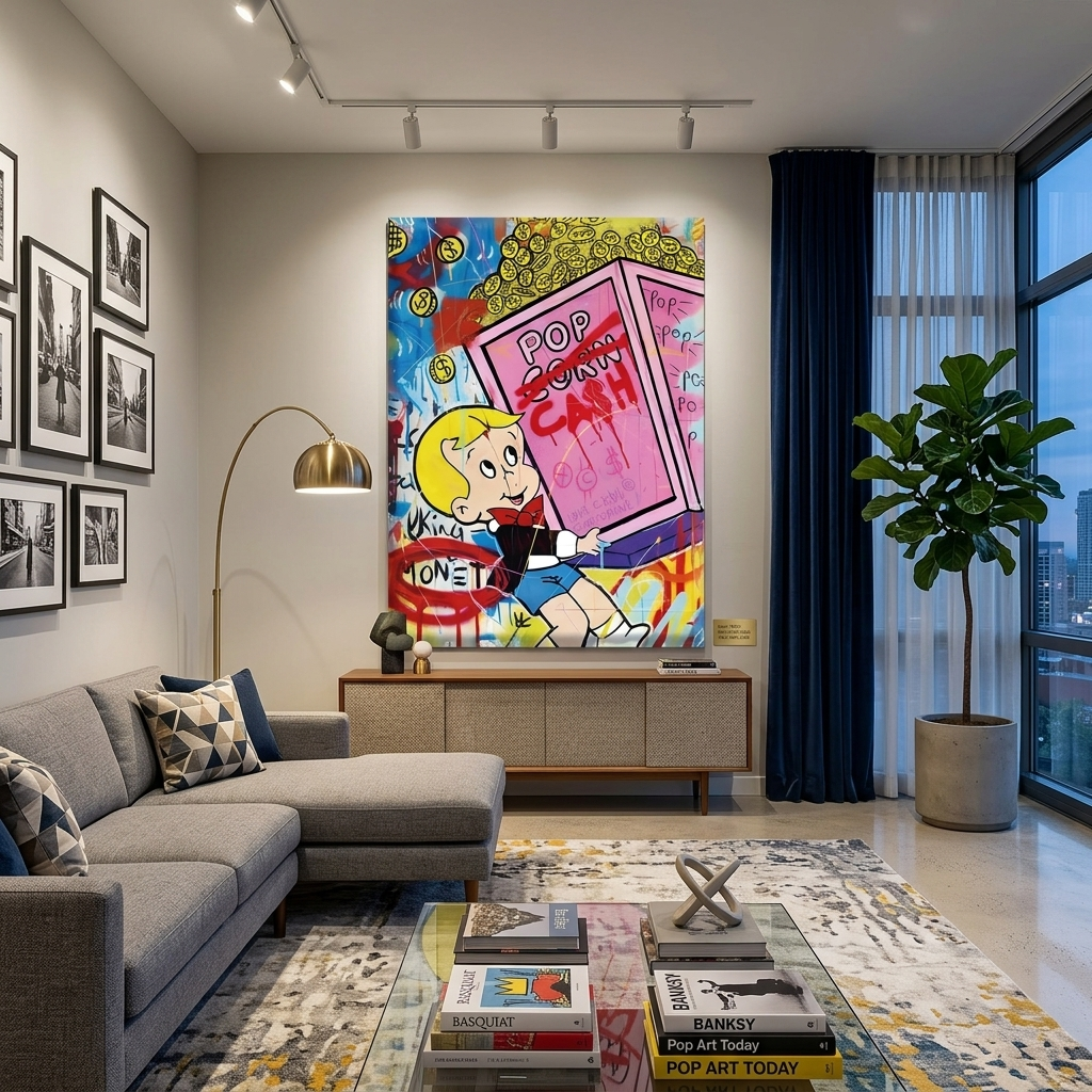 Monopoly Pop Cash Canvas Wall Art Print