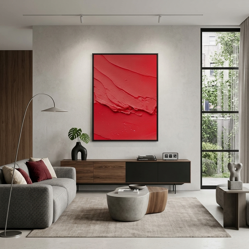 Red paint  Canvas Wall Art Print