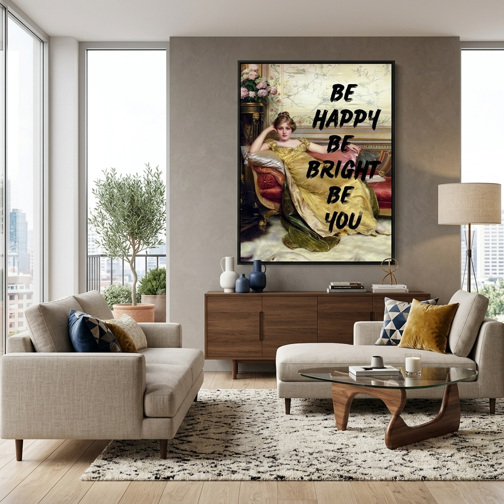 Canvas Wall Art Print Rest. Be happy, be you