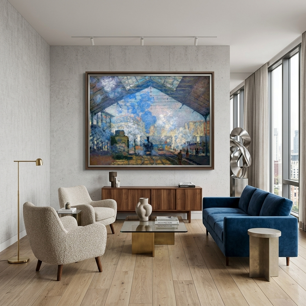 Saint-Lazare Station Reproduction Canvas Wall Art Print