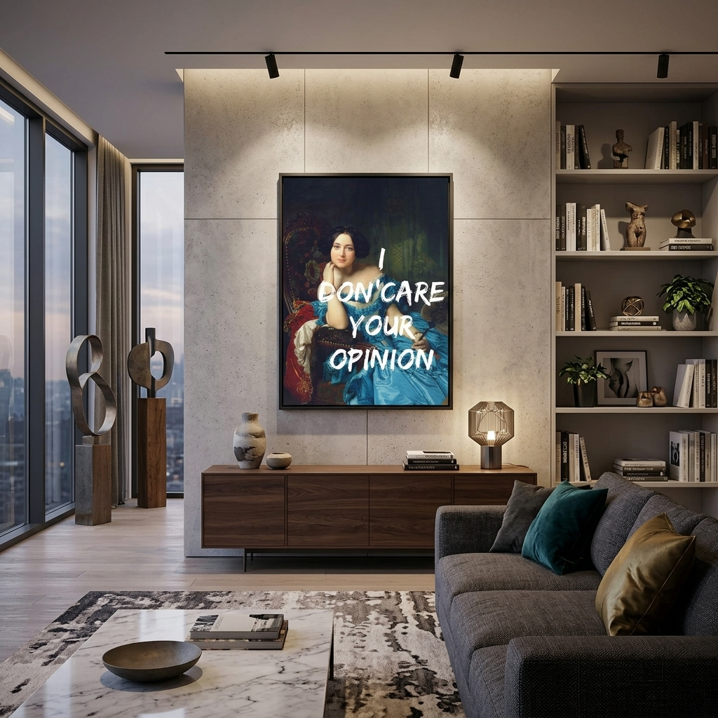 Canvas Wall Art Print I don'care your opinion