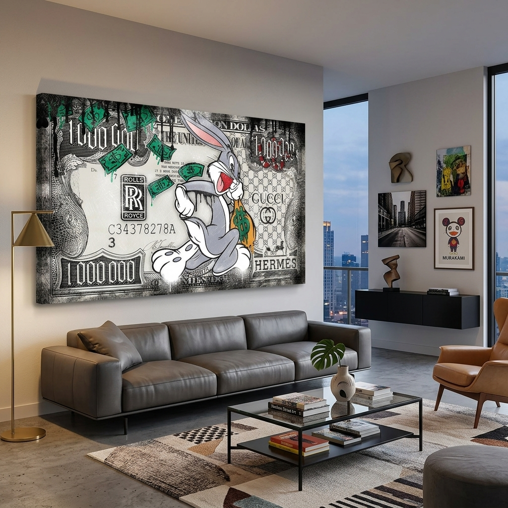 Bugs Bunny's Million Dollar Balls Inspirational Canvas Wall Art Print