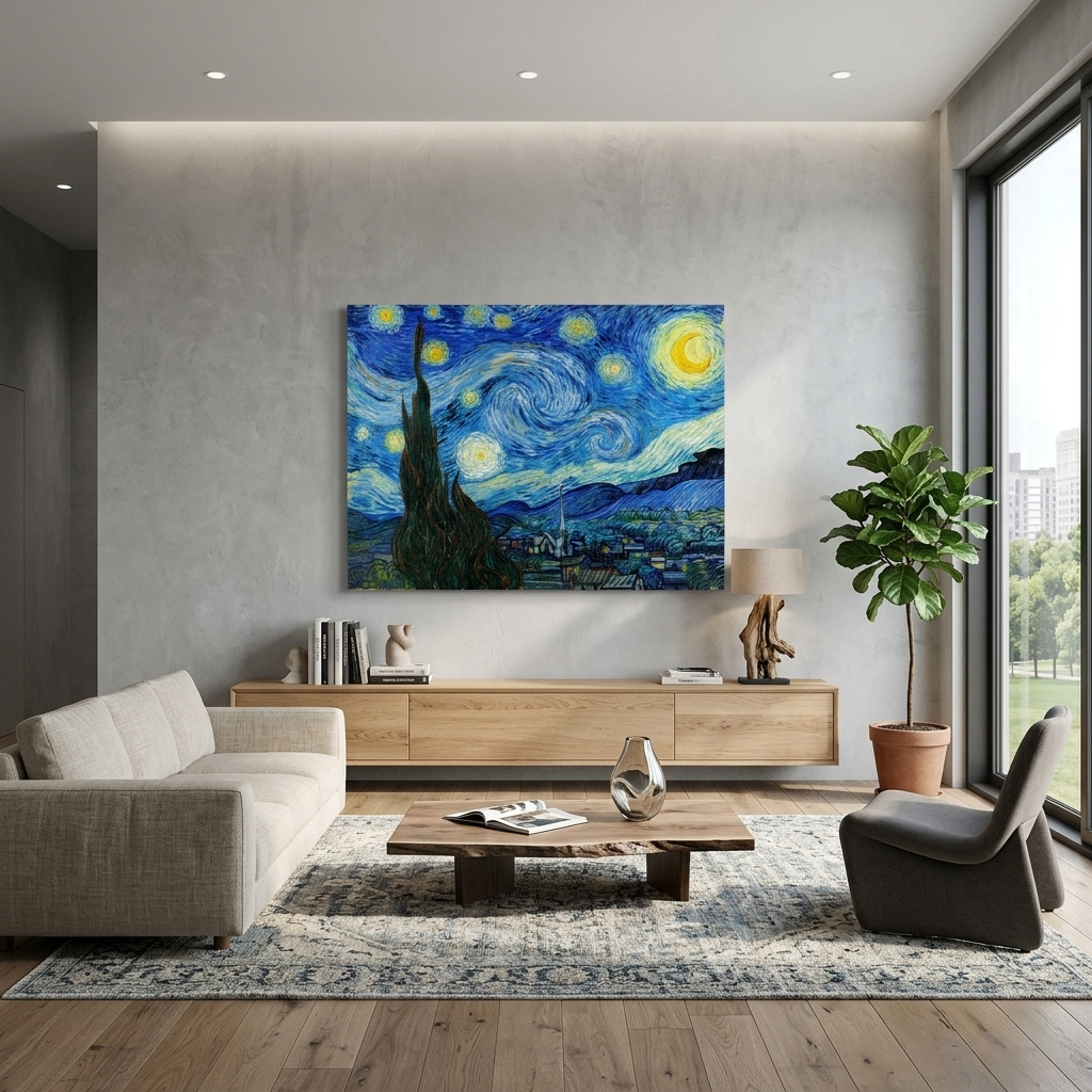 Starry nighte Reproduction Canvas Wall Art Print
