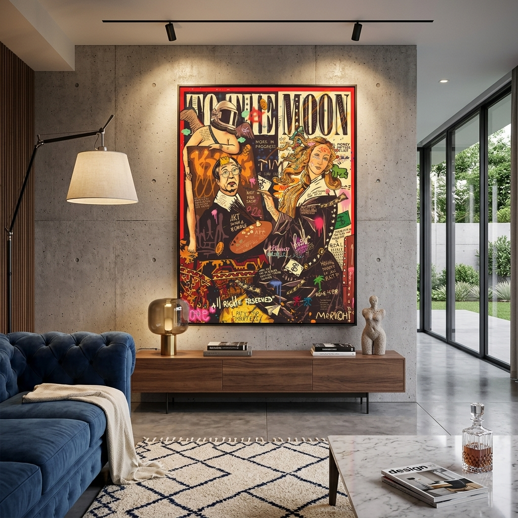 Satoshi Nakamoto Bitcoin Graffiti Magazine Inspirational Canvas Wall Art Print