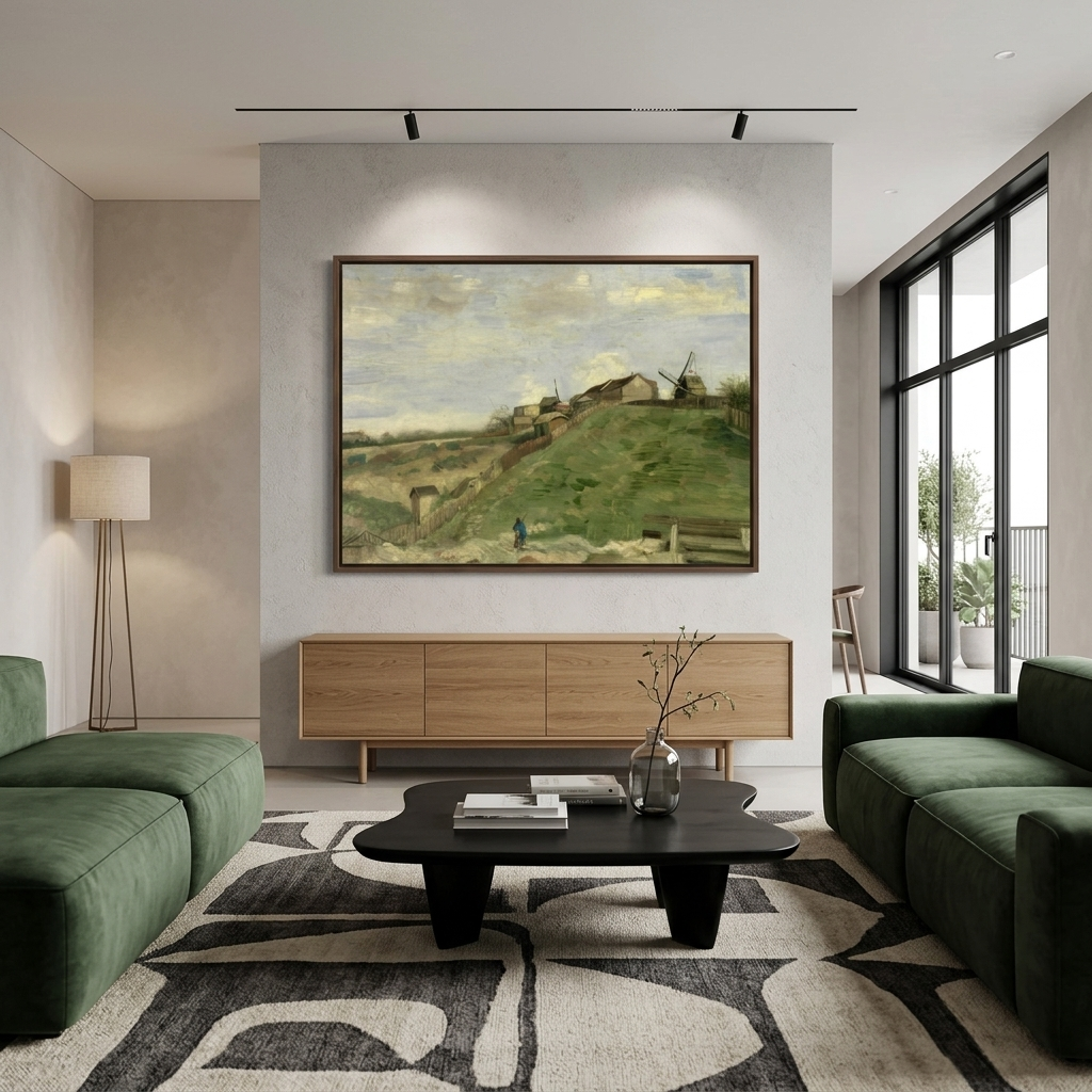 Montmartre Hill with stone quarry Vincent van Gogh Reproduction Canvas Wall Art Print