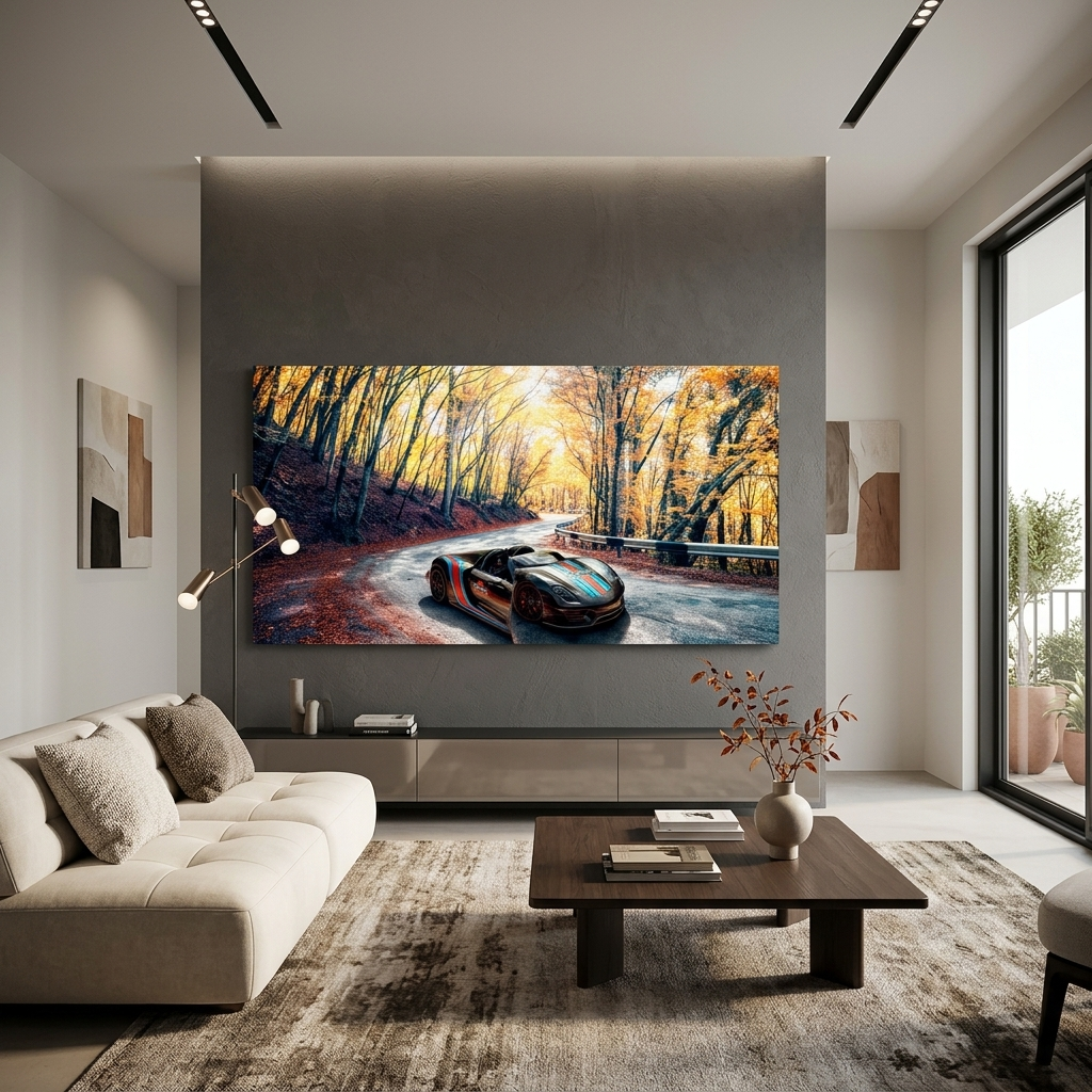 Canvas Wall Art Print Car Porsche 918  Spyder