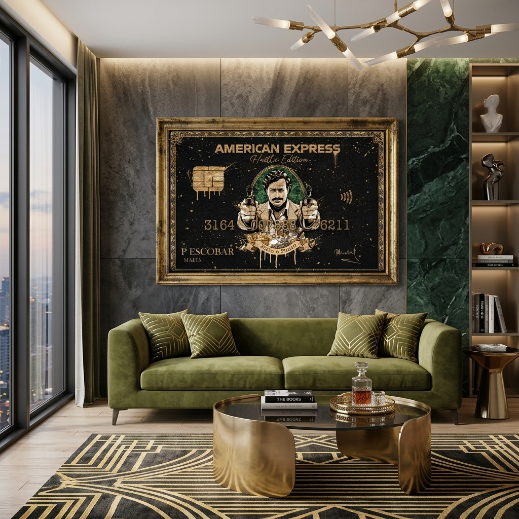 American Express Pablo Escobar Motivational Canvas Wall Art Print