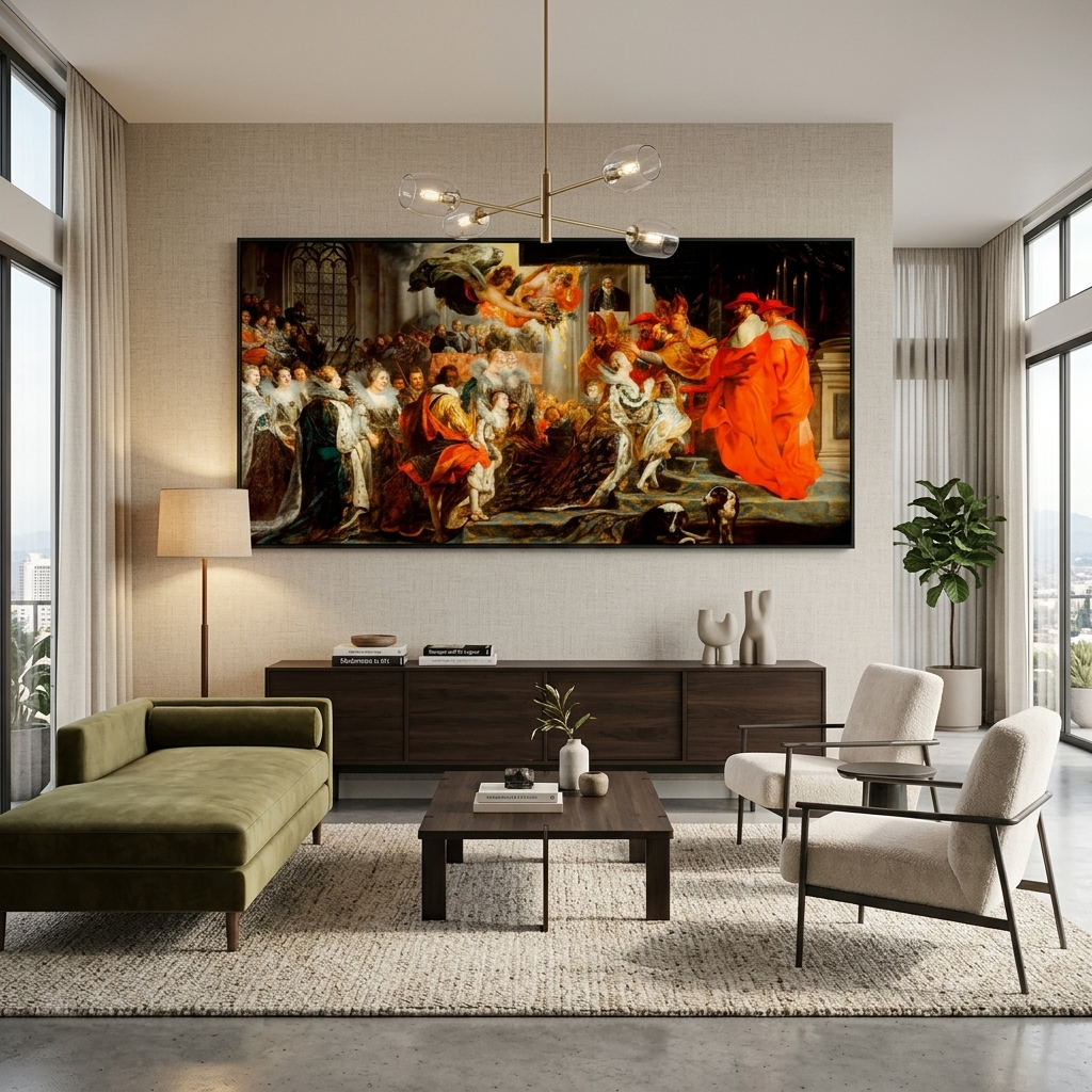 The Coronation of Maria de' Medici Reproduction Canvas Wall Art Print