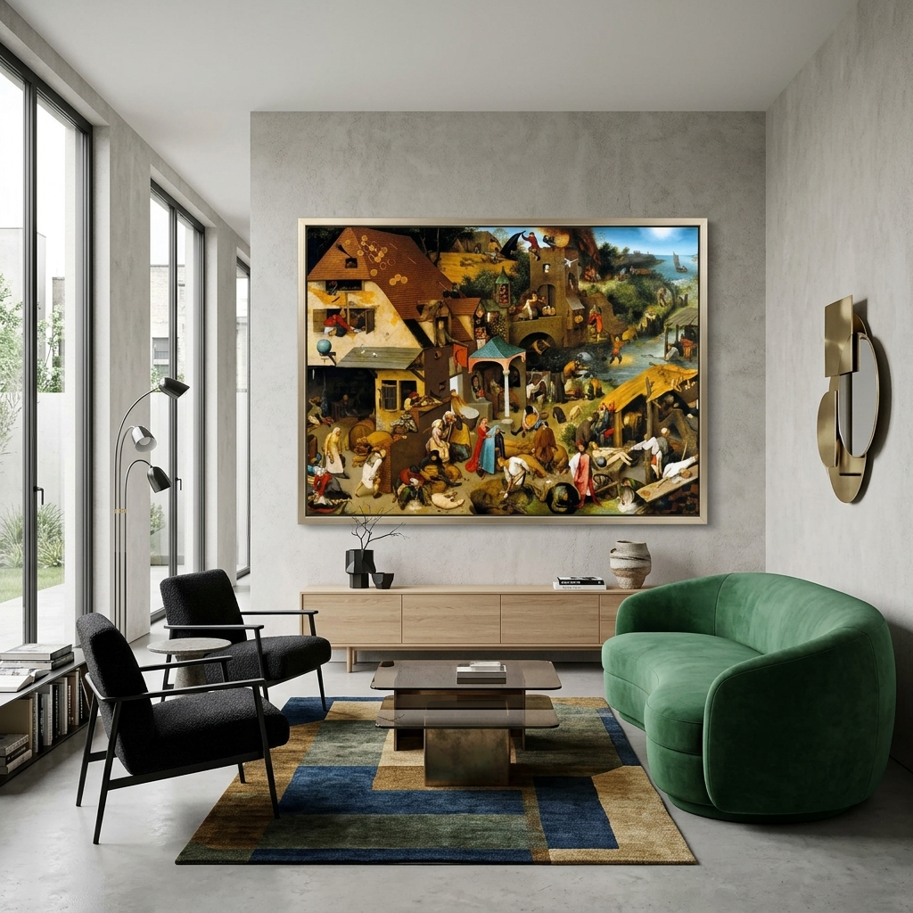 Flemish proverbs Reproduction Canvas Wall Art Print