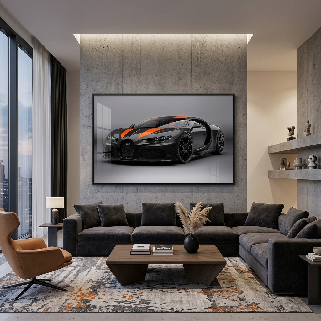 Bugatti Chiron Super Sport Canvas  Wall Art Print