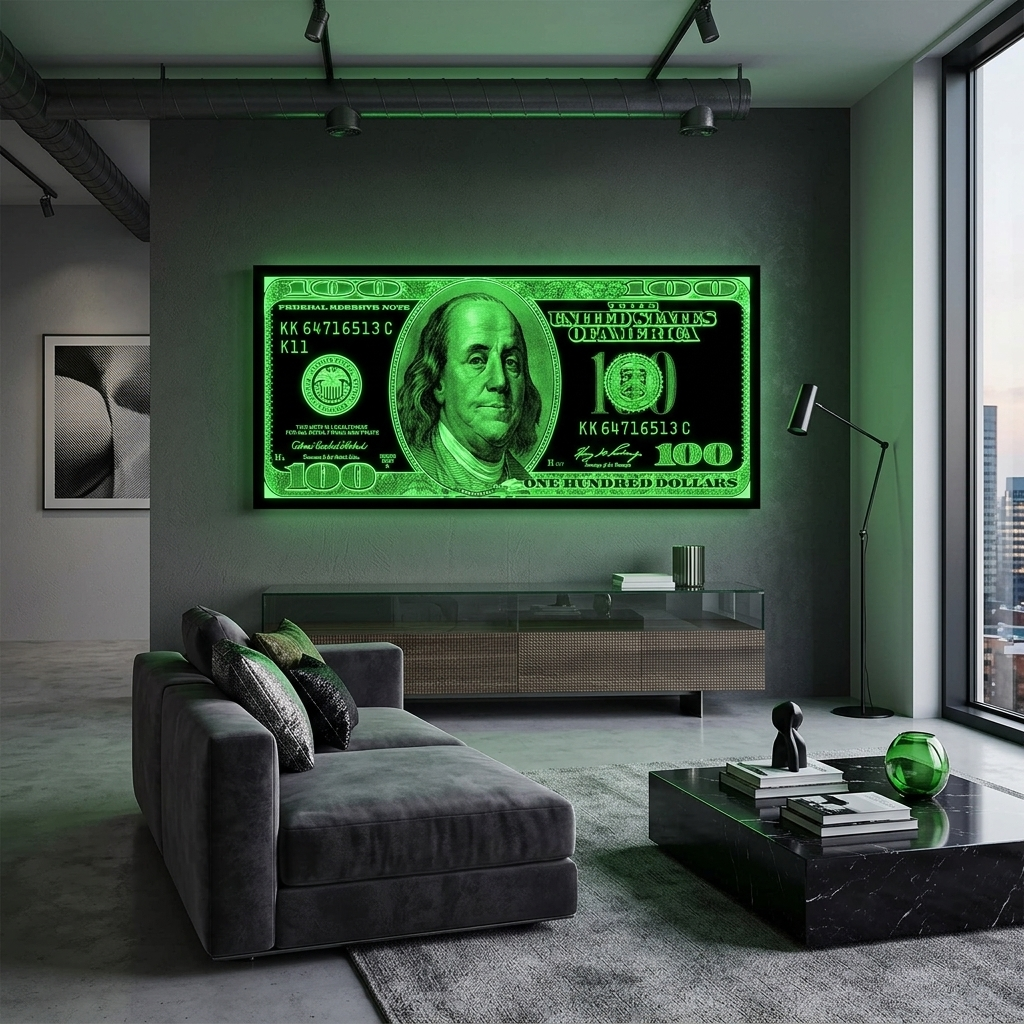 Inspirational Canvas Wall Art Print $100 in green