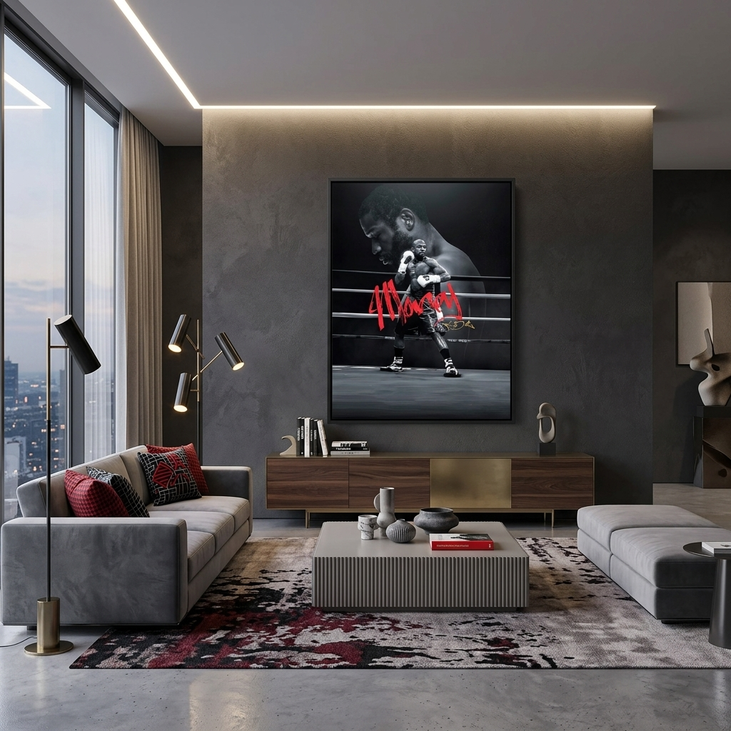 Boxer Floyd Mayweather Canvas Wall Art Print