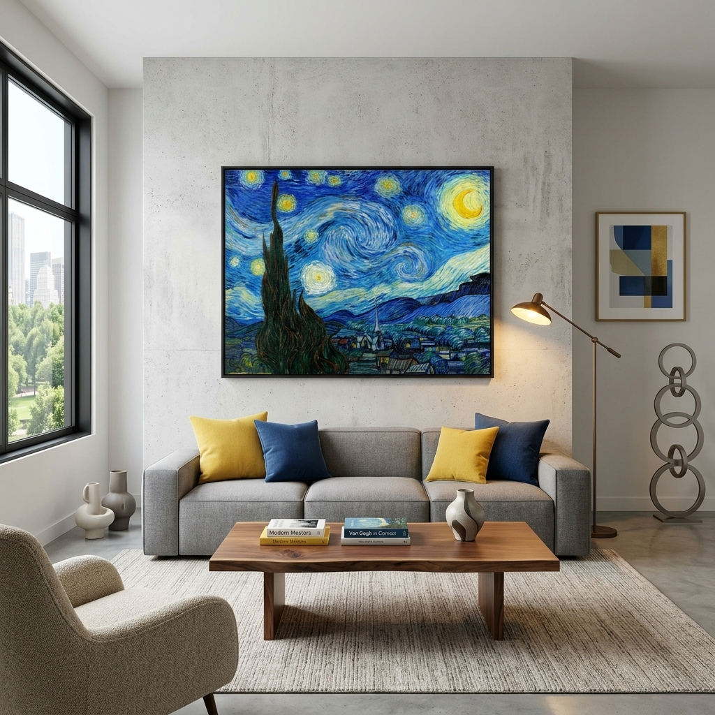 Starry nighte Reproduction Canvas Wall Art Print