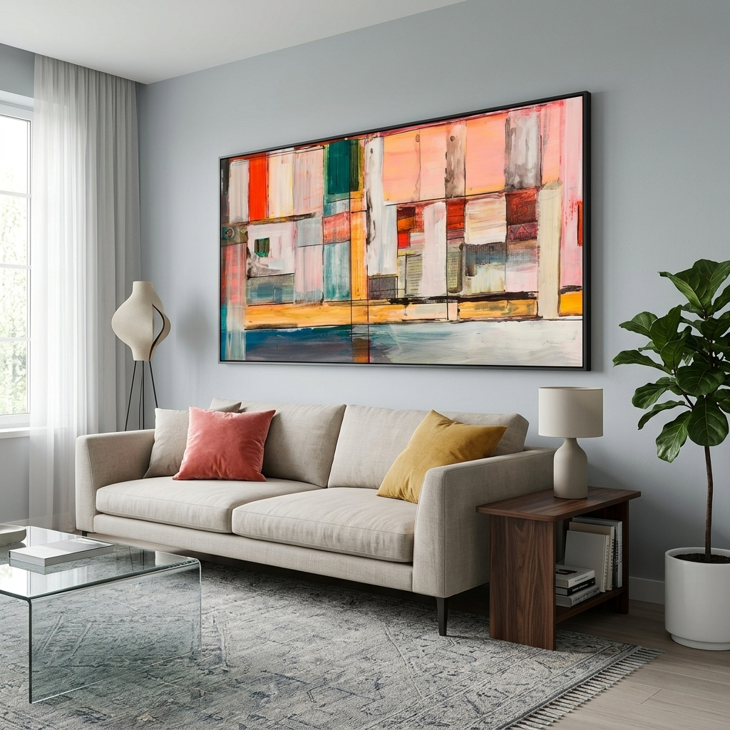 Geometric abstraction Canvas Wall Art Print