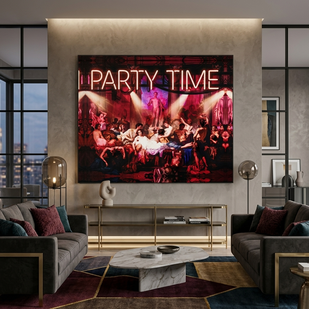 Party Time Canvas Wall Art Print