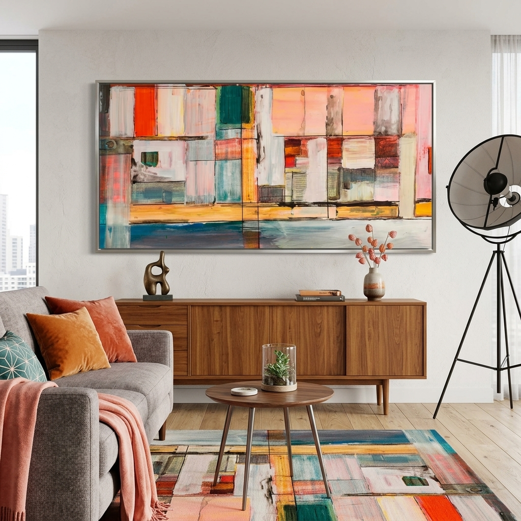 Geometric abstraction Canvas Wall Art Print