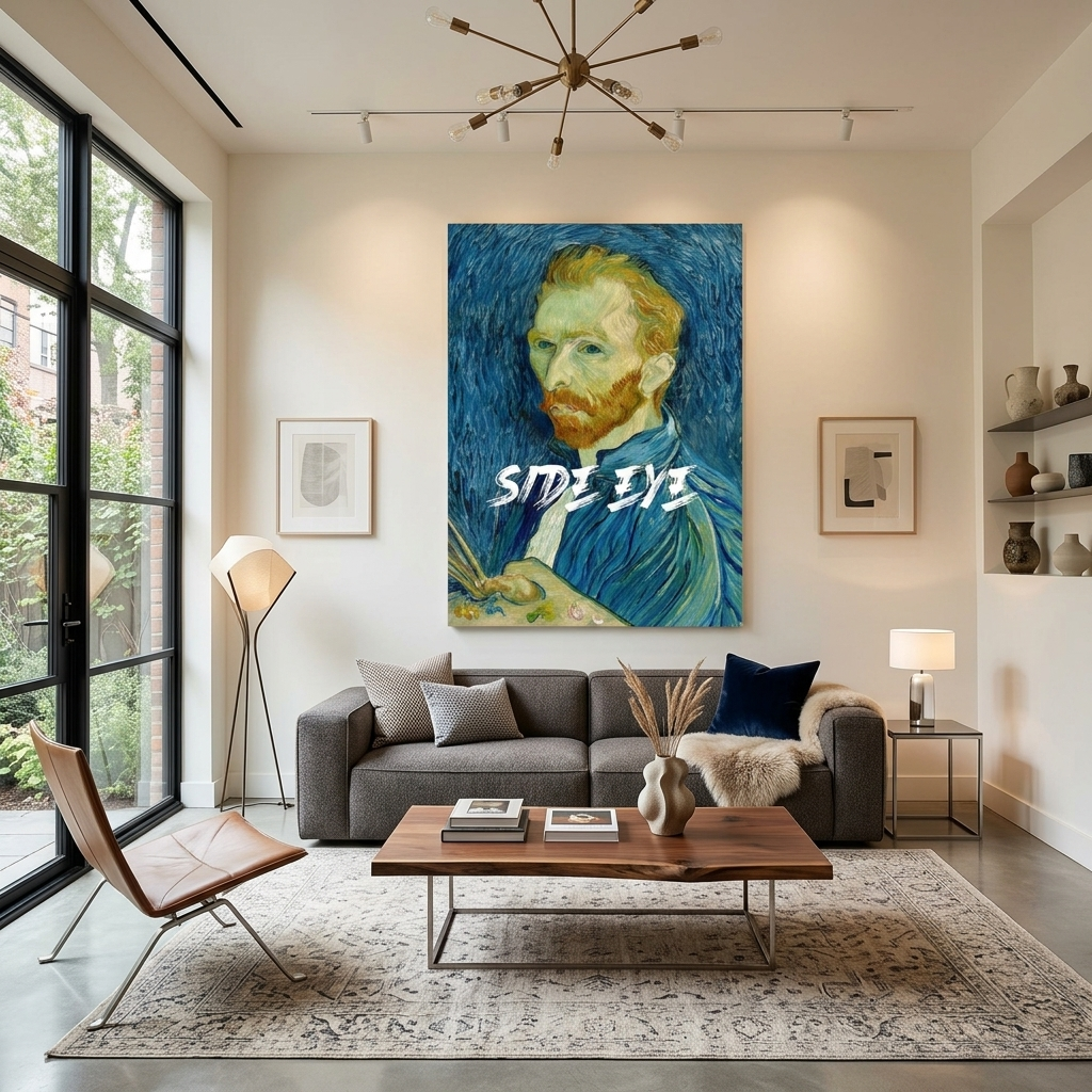 Canvas Wall Art Print Self-Portrait by Van Gogh. Side eye