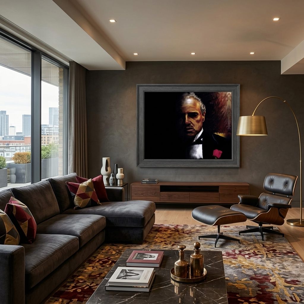 The Godfather imitation drawing Canvas Wall Art Print