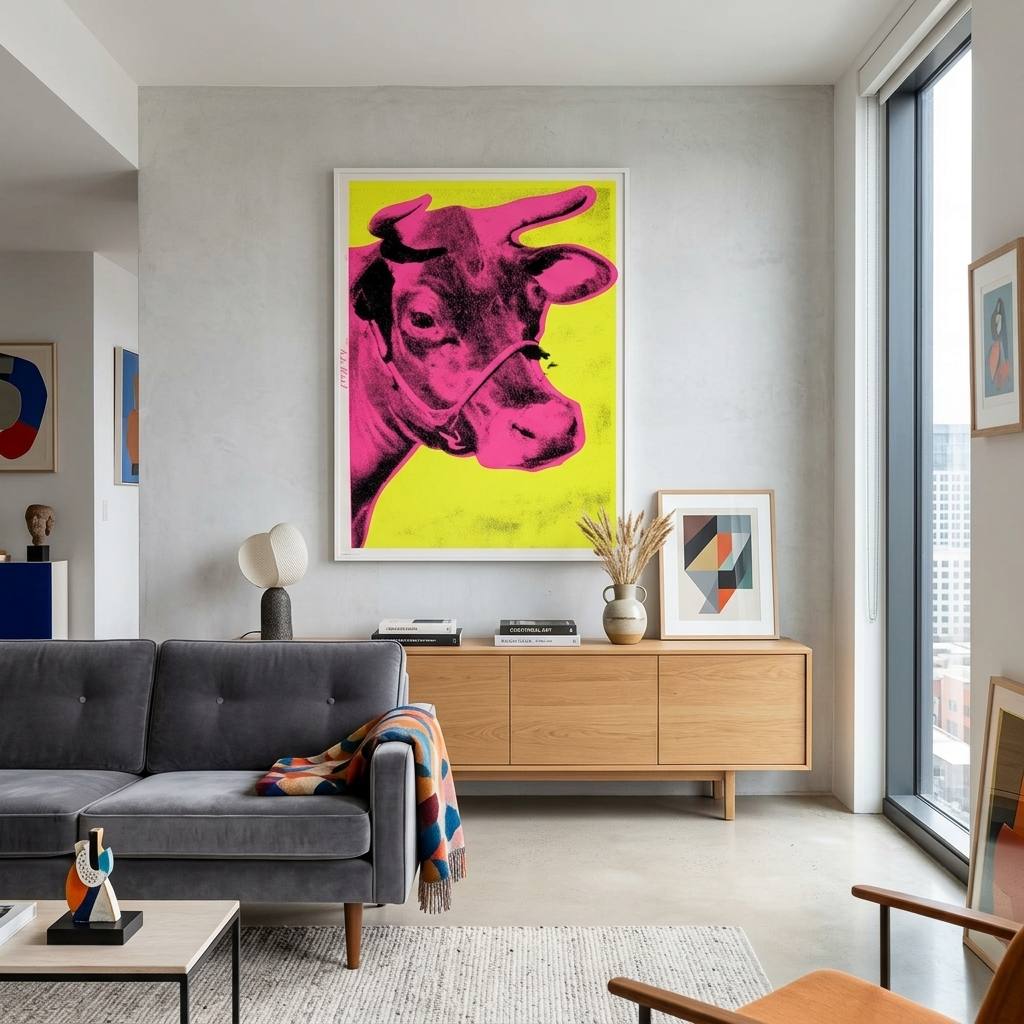 Reproduction Cow Reproduction Canvas Wall Art Print
