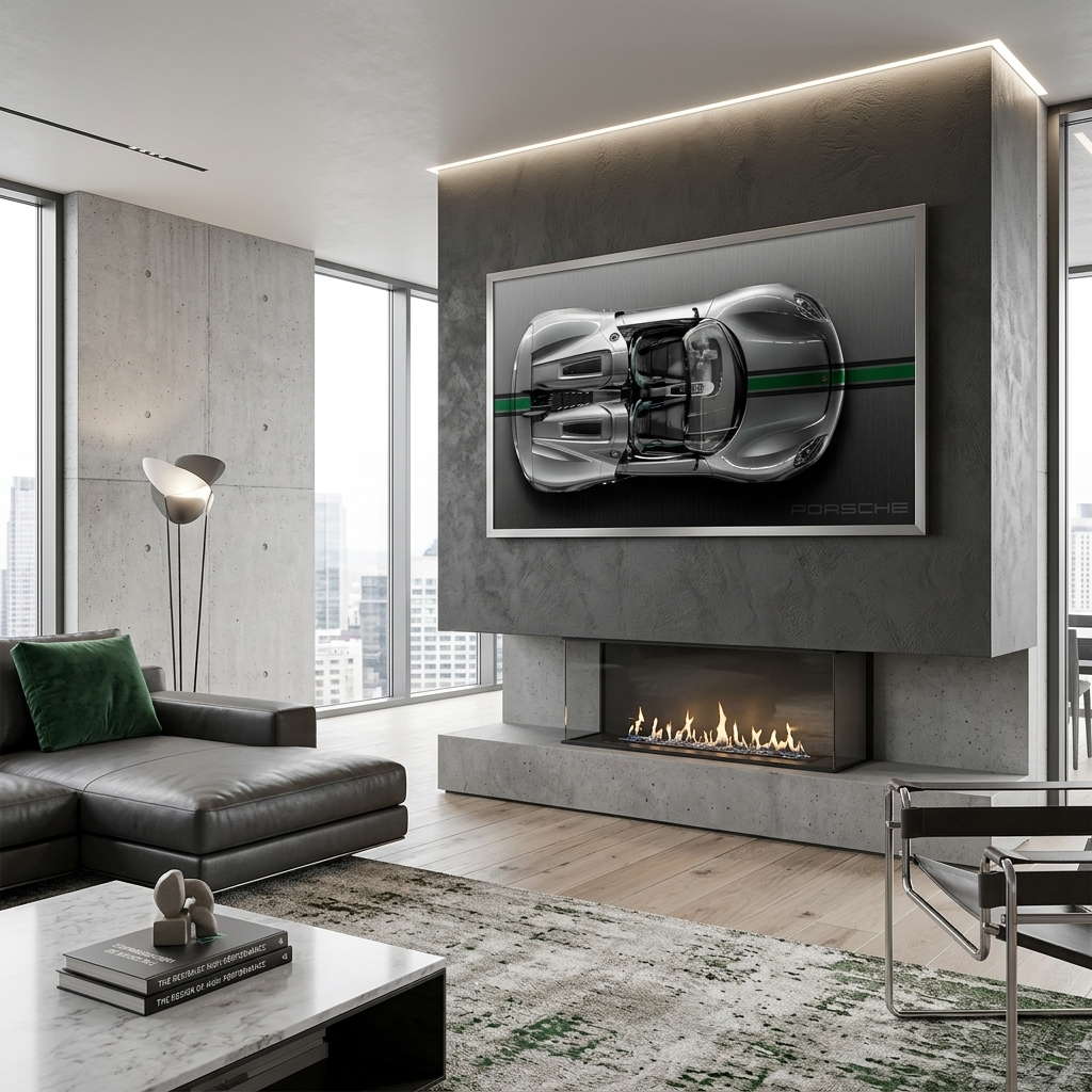 PORSCHE CARRERA GT BACKSIDE Canvas Wall Art