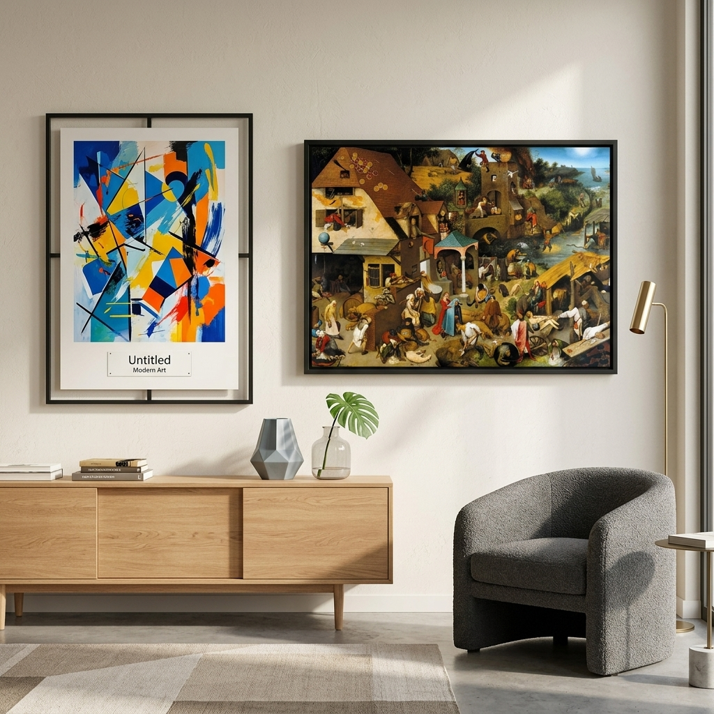 Flemish proverbs Reproduction Canvas Wall Art Print