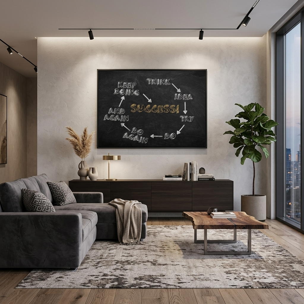 Success Algorithm Motivational Canvas Wall Art Print