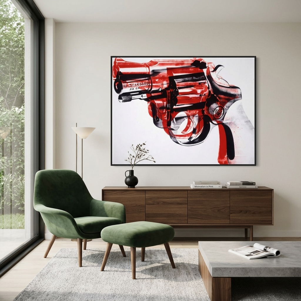 Revolver Reproduction Canvas Wall Art Print