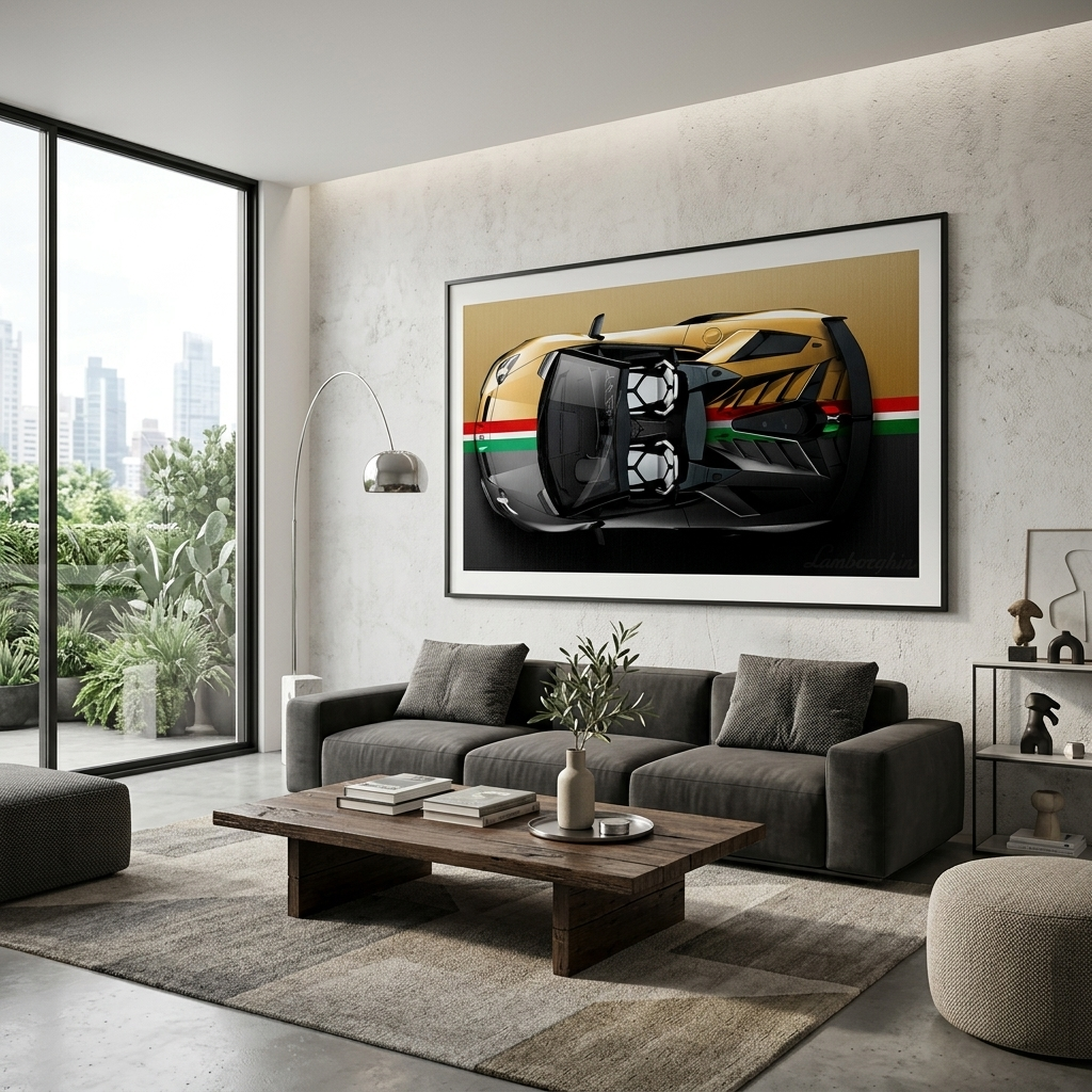 LAMBO SVJ BACKSIDE Canvas Wall Art