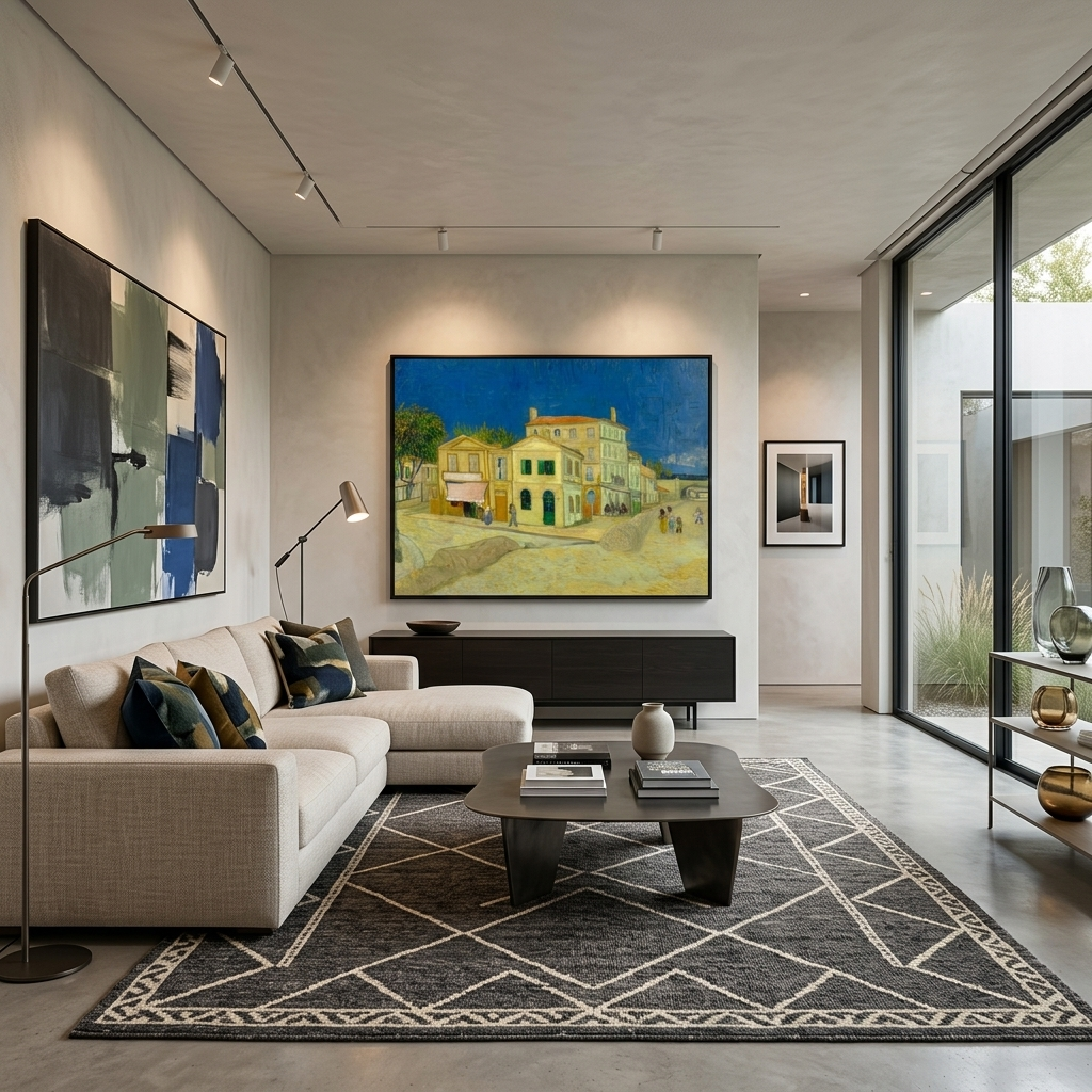 Yellow House Reproduction Canvas Wall Art Print