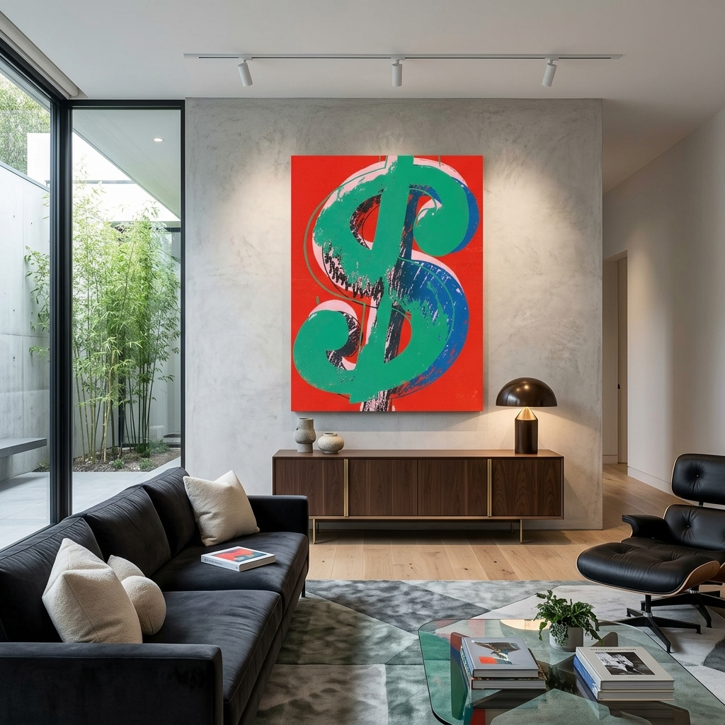 Paper dollar Reproduction Canvas Wall Art Print