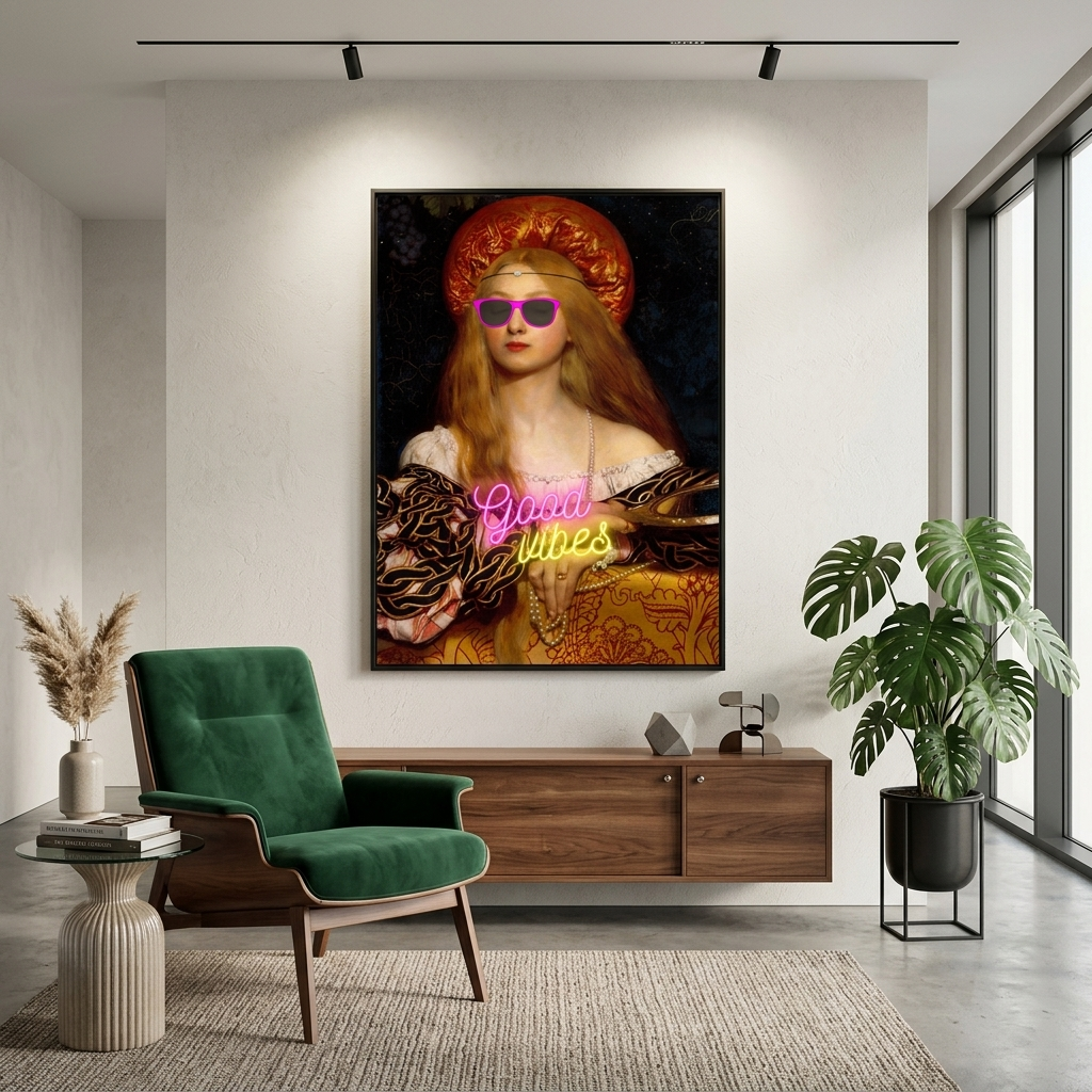 Canvas Wall Art Print Vanity. Good vibes