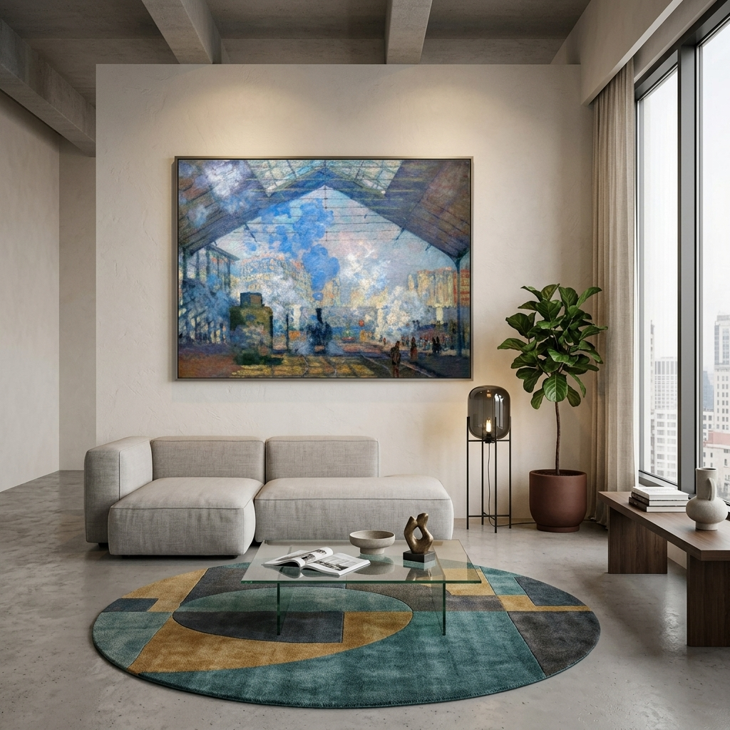 Saint-Lazare Station Reproduction Canvas Wall Art Print