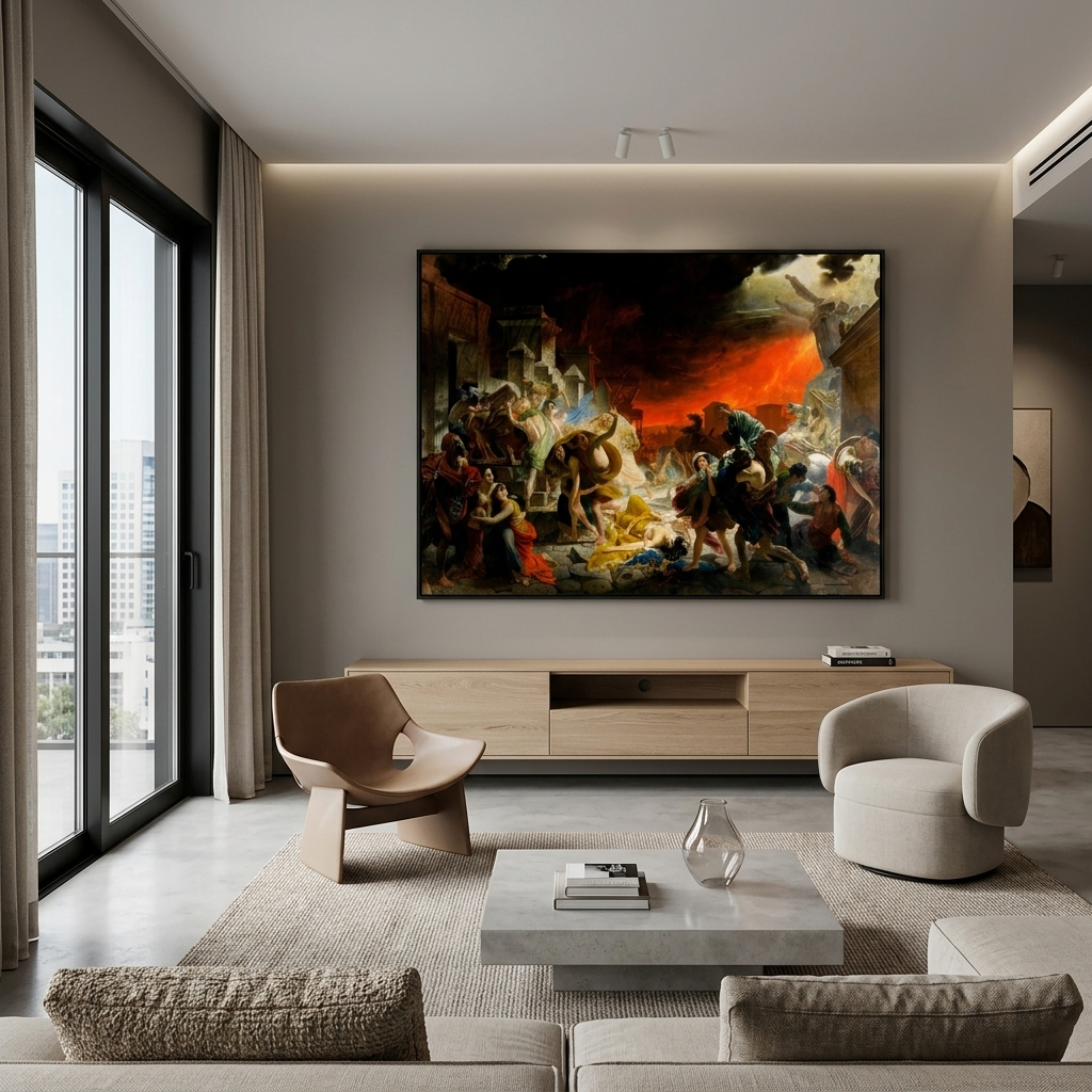 The Last Day of Pompeii Karl Brullov Reproduction Canvas Wall Art Print