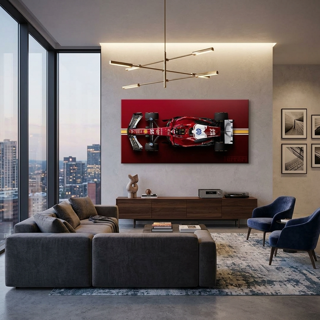 FERRARI F1 BACKSIDE Canvas Wall Art