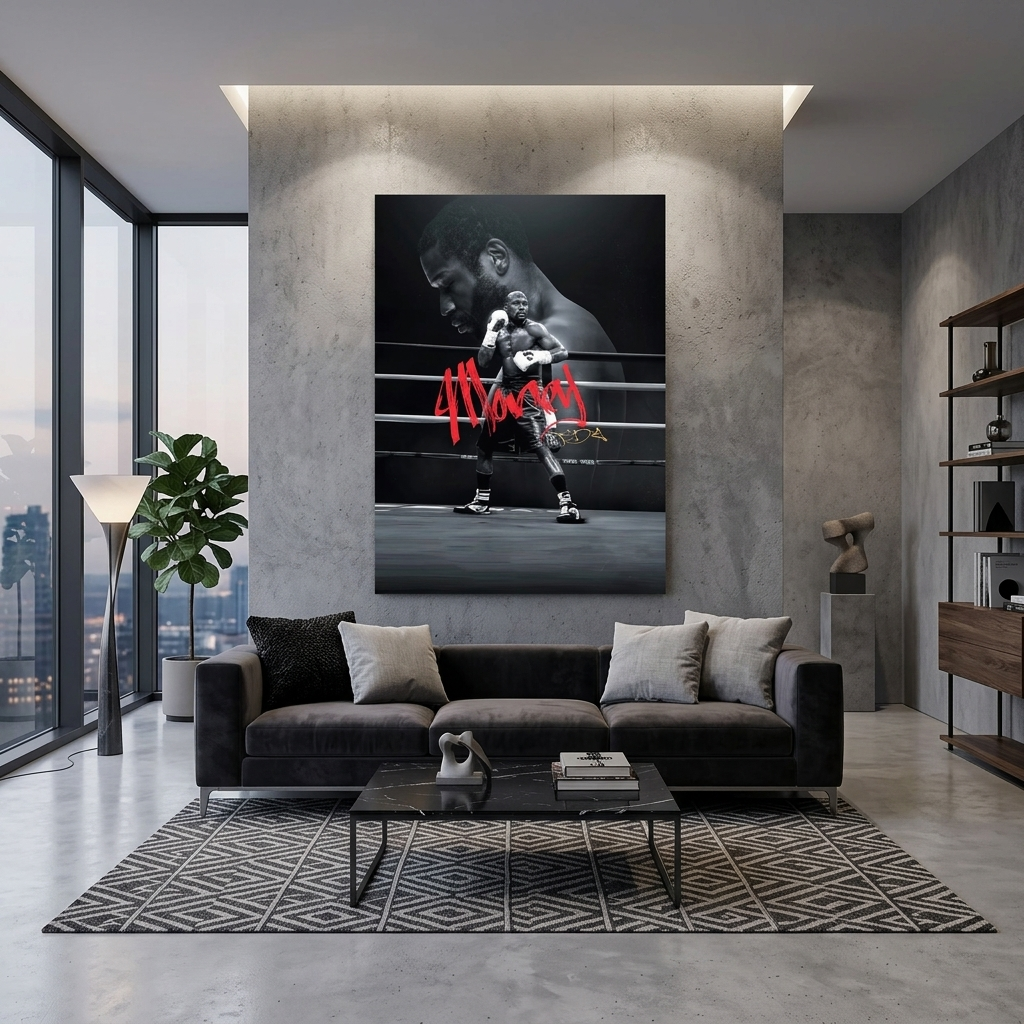 Boxer Floyd Mayweather Canvas Wall Art Print