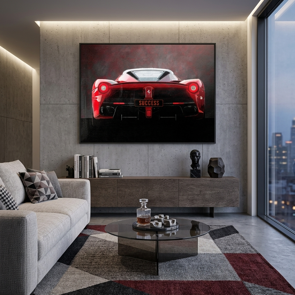 FERRARI SUCCESS BACKSIDE Canvas Wall Art
