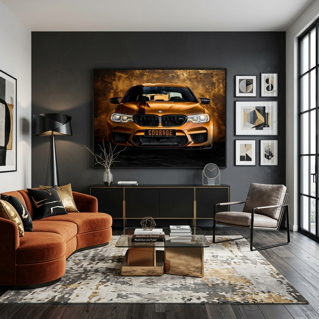 BMW COURAGE BACKSIDE Canvas Wall Art