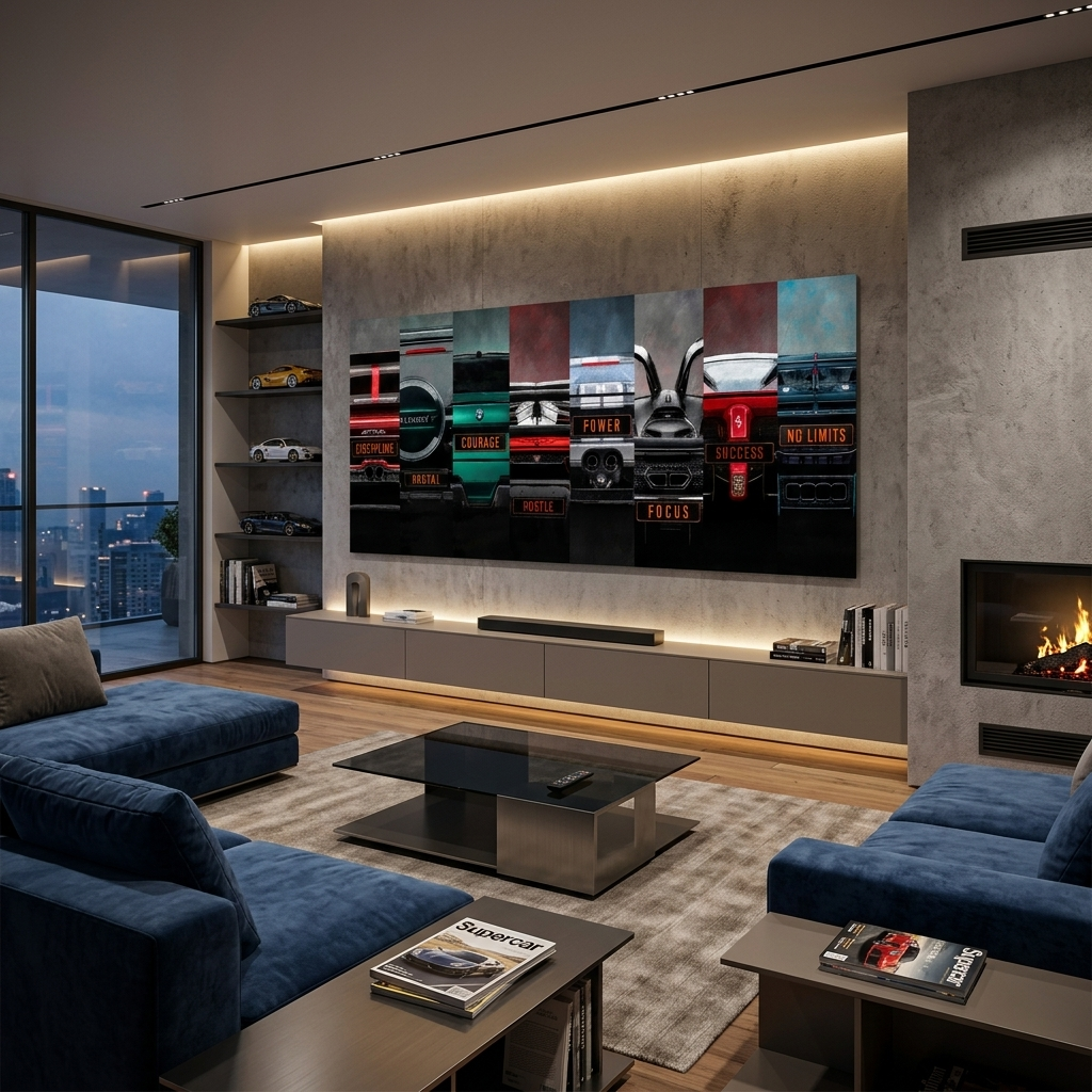CARS BACKSIDE Canvas Wall Art