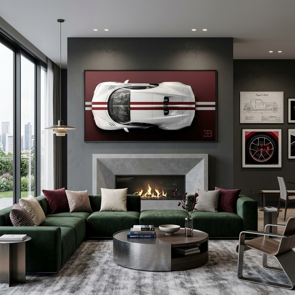 BUGATTI BACKSIDE Canvas Wall Art