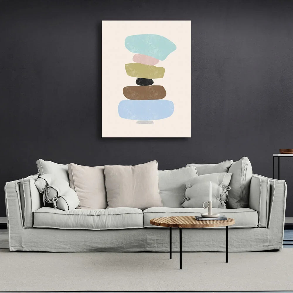 Abstraction Cairn Canvas Wall Art Print