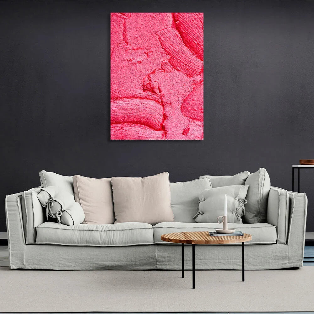 Abstraction pink eyeshadow Abstraction Canvas Wall Art Print