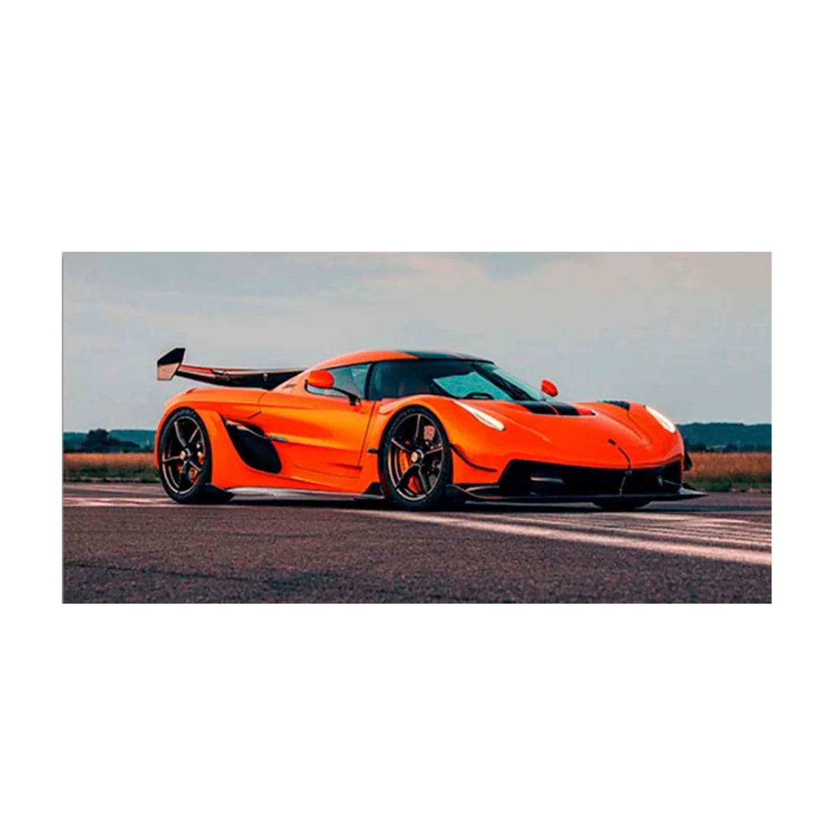 Canvas Wall Art Print Car Koenigsegg Jesko Orange