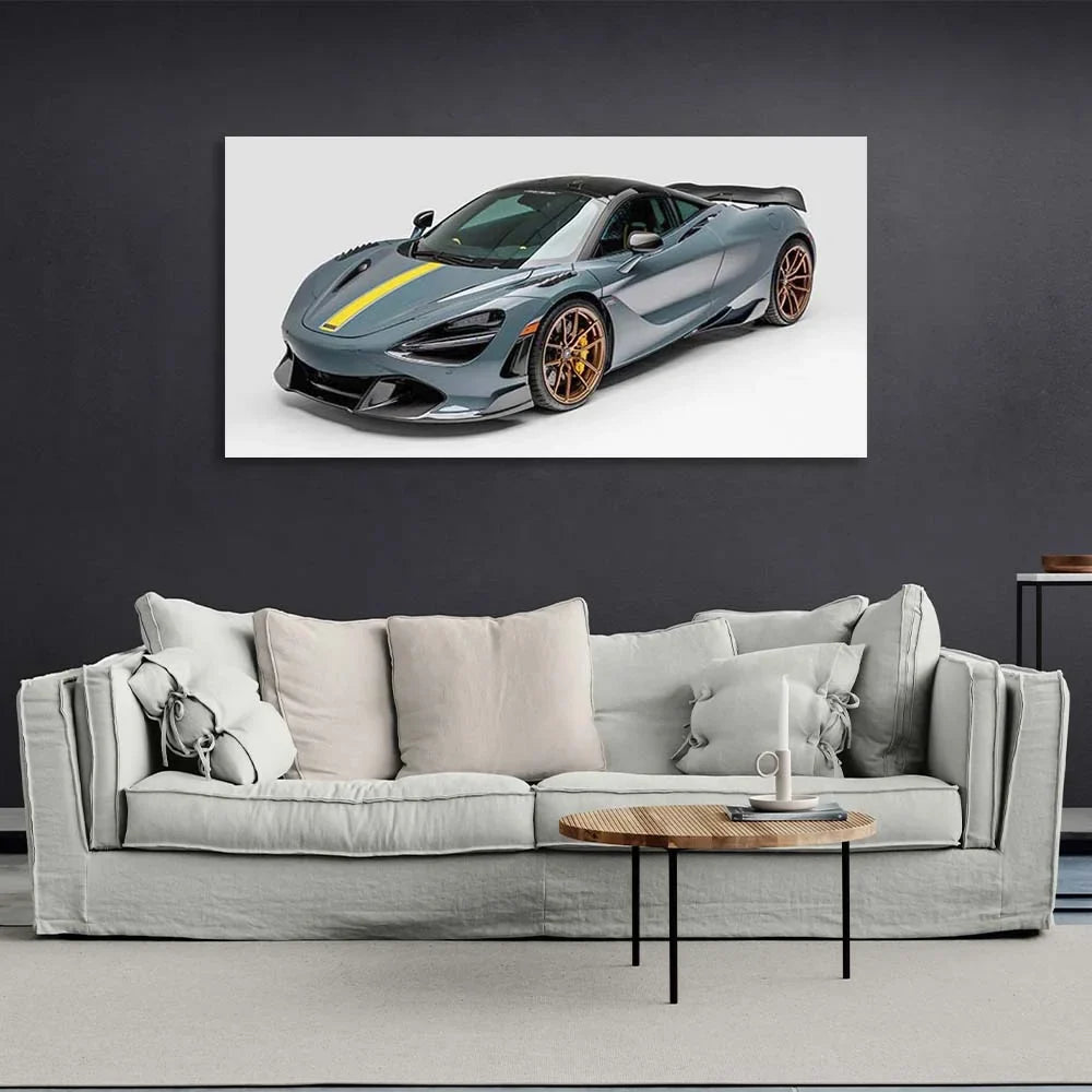 Canvas Wall Art Print Car McLaren 720S Silverstone  Aero