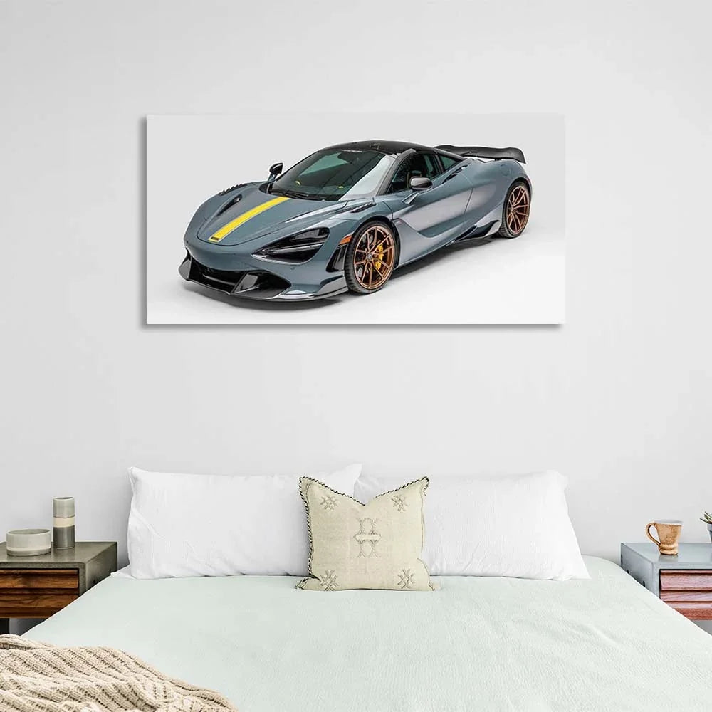 Canvas Wall Art Print Car McLaren 720S Silverstone  Aero
