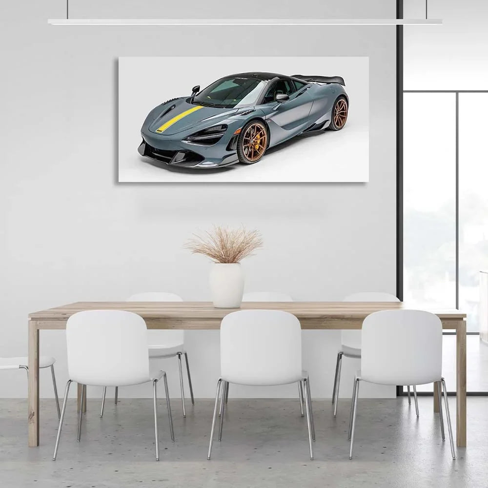 Canvas Wall Art Print Car McLaren 720S Silverstone  Aero