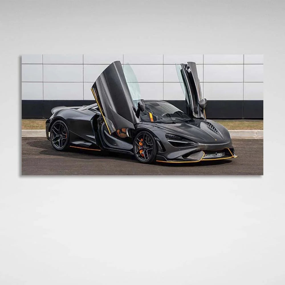 Canvas Wall Art Print Car McLaren 765LT Spider  Carbon Edition