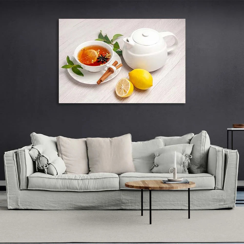 Canvas Wall Art Print For Kitchen Tea with spices
